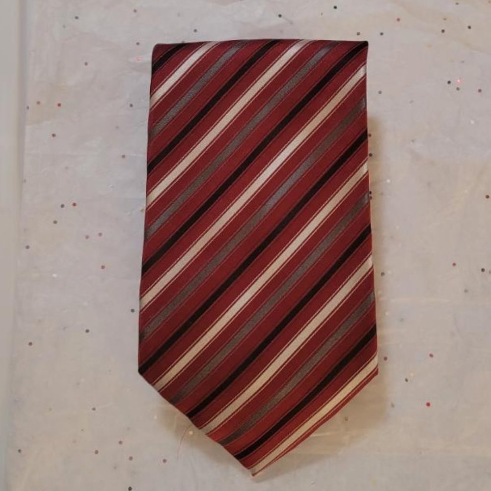 Geoffrey Beene Men's Stripe Silk Tie, NWT